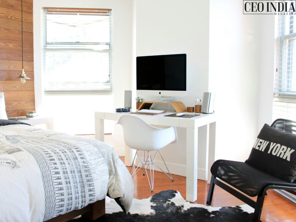 TV with table and chair in living room