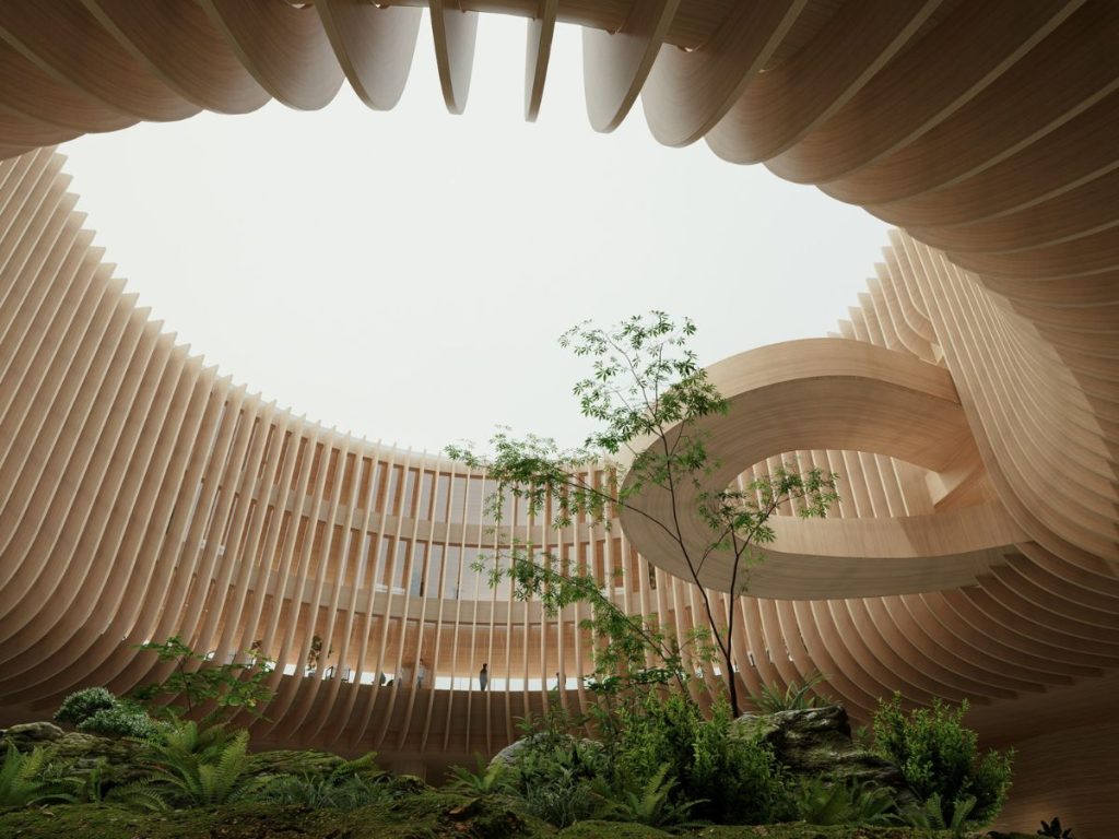 Classic Indoor Courtyard with plants