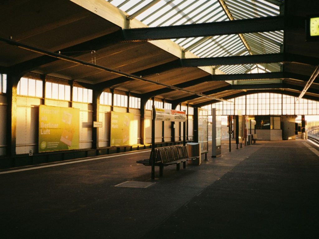 Metro station courtyard